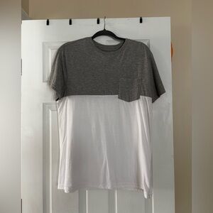 Goodfellow & Co Two-Tone Gray and White Tee